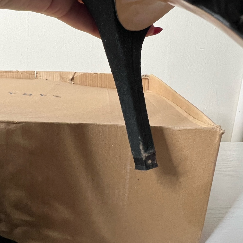 Zara Black Cutout Heels - Picture 11 of 12